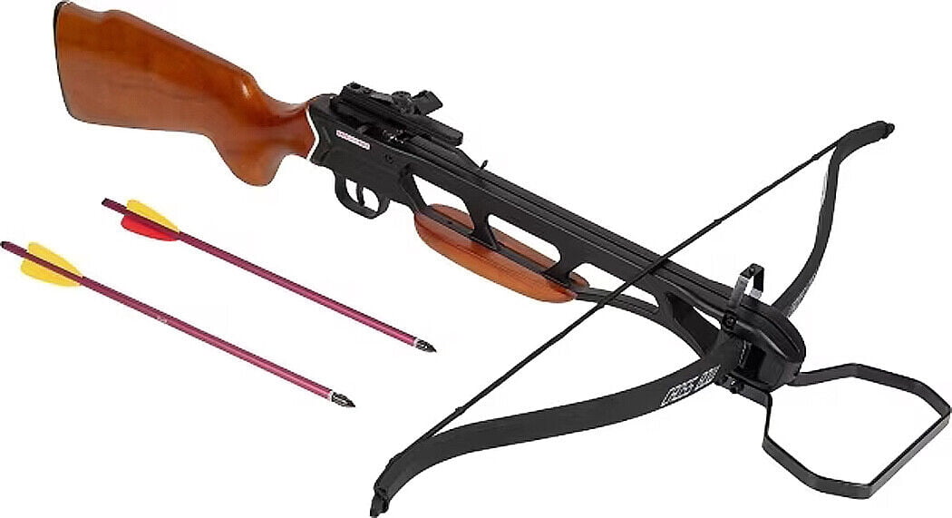 150lbs Wood Buck Deer Hunting Crossbow Powerful Bow 2 Arrows 210fps