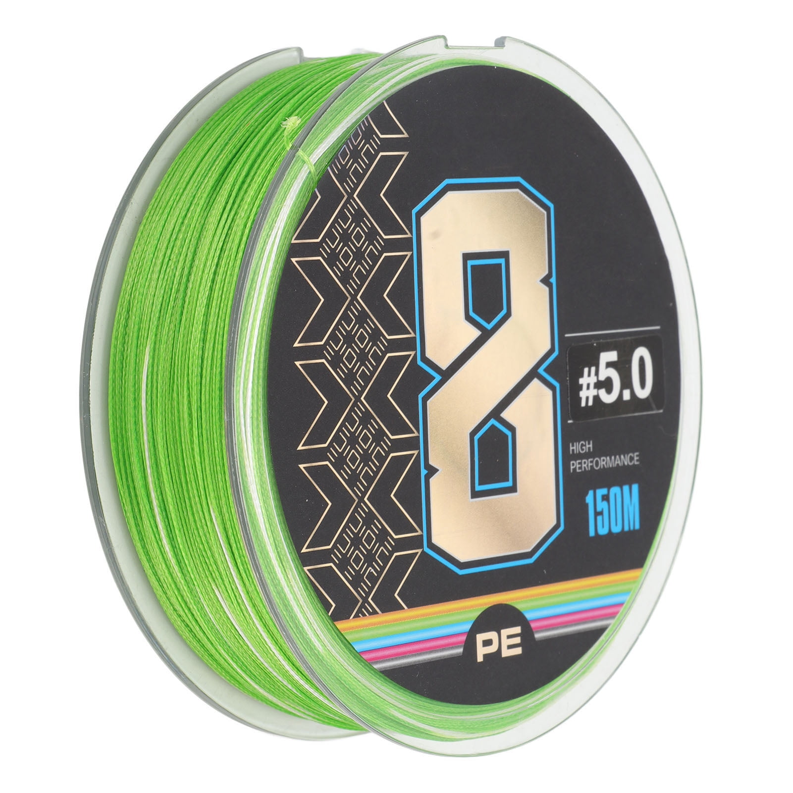 Line Fish 150m / 164 Yards 8 Strand Braided Fishing Line Heavy Duty High Tension ...