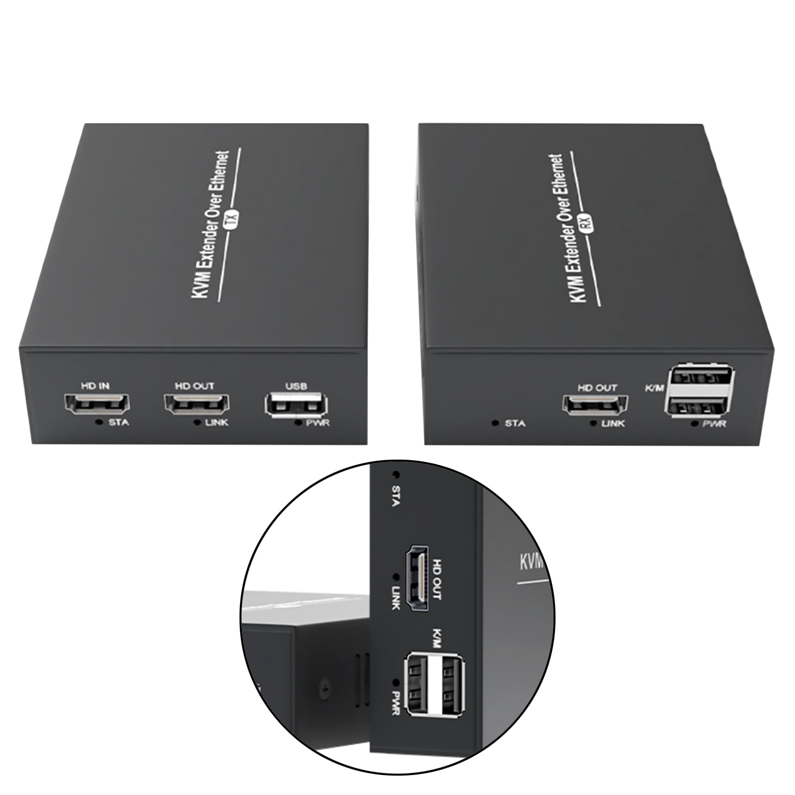 150m HDMI Over Ethernet Extender H.264 Compression, USB KVM Function for Long-Distance Keyboard Mouse Control