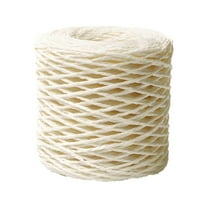 150m Natural Raffia Yarn For Crocheting Raffia Paper Ribbon Natural Raffia Spool For Making Beach Bags,Paper Crochet Ribbon for Knit Summer Sun Hat,Craft DIY Decoration,Beige,3.74x3.74x3.74"