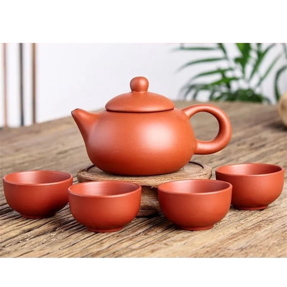 150ml Chinese Kung Fu Set Ceramic Teapots With 4 Tea Cup Sets Handmade Zodiac Yixing Zisha Tea Pot