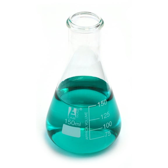 150ml Erlenmeyer Flask ; Narrow Neck, Eisco Labs 3.3 Borosilicate Glass ( Single flask )