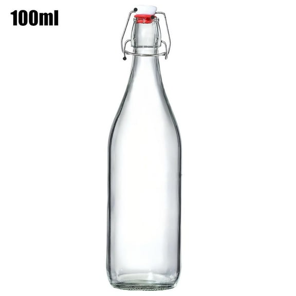 150ml Flip Top Bottles with Stoppers, Glass Airtight Preserve Bottles with Swing Top Flip Top, Clear Glass Bottles for Oil, Vinegar, Condiments, Water, Juice, Beverages