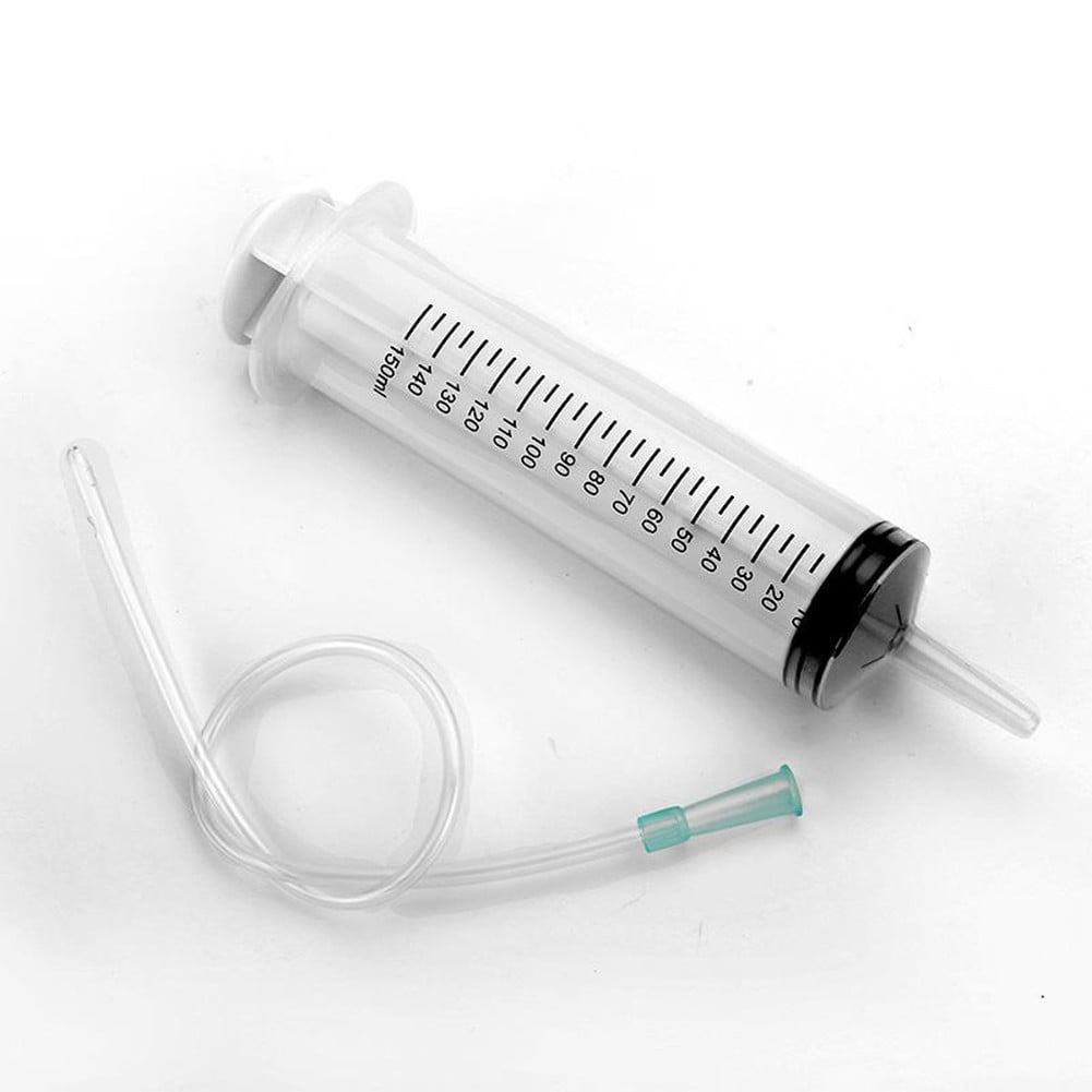 150ml Syringe Plastic Reusable Large For Measuring Hydroponics+Handy Tube