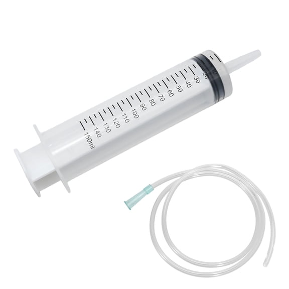 150ml Syringe ,Plastic Syringe with 40 Inches Plastic Tubing for Plant Irrigation, Perfumes, Inks, Feeding Pets