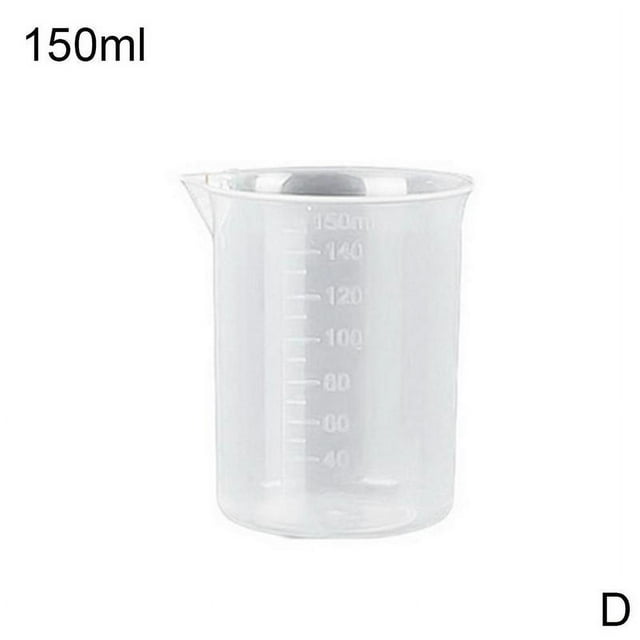 150ml Transparent Plastic Graduated Beaker Kitchen Baking Measuring Cup