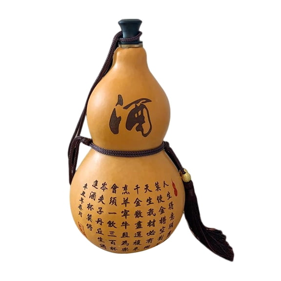 150ml Water Bottle, Tea Pot, Desk Ornament, Calabash Table Decor Kettle Pendant Drink Bottle with Lid for Home Outdoor Barbecue , Style A