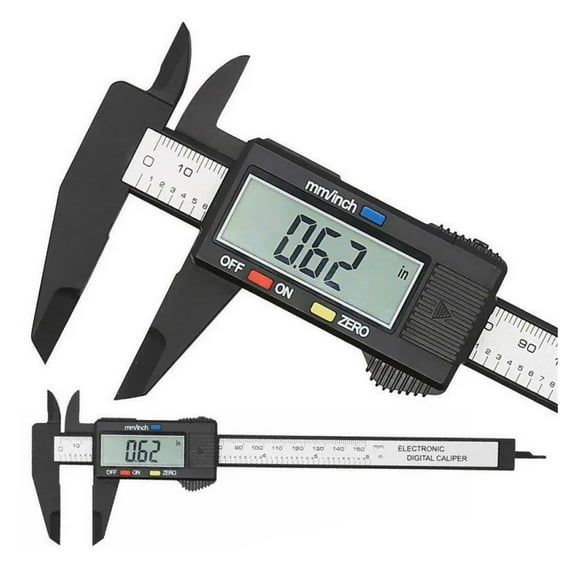 150mm 100mm Electronic Digital Caliper Carbon Fiber Dial Vernier Caliper Gauge Micrometer Measuring Tool Digital Ruler ,Easy to Operate