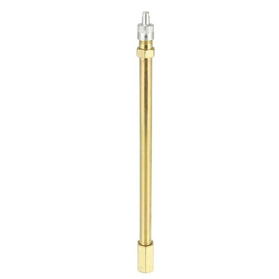 150mm/5.91" Long Brass Car Tire Valve Extension Adaptor Air Tyre Stem Extender Inflation Stright Bore for Truck Bike