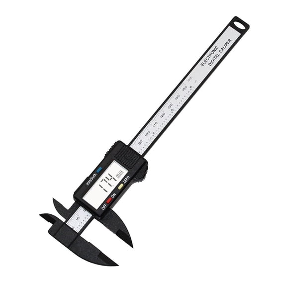 150mm/6" LCD Digital Electronic Carbon Fiber Vernier Calipers Gauge Micrometer With Large LCD Screen Display Inch/Metric ,Complete Kit
