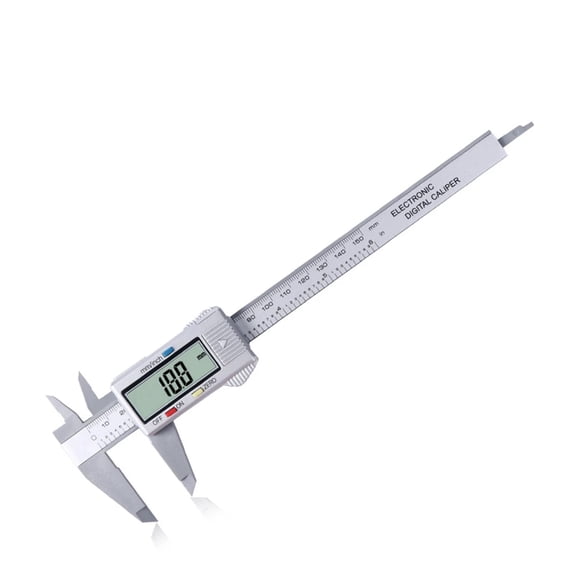 150mm/6Inch Digital Caliper Electronic Carbon Fiber Micrometer With Large LCD Screen Pachymeter For DIY/Household Measuring Tool ,Easy to Operate