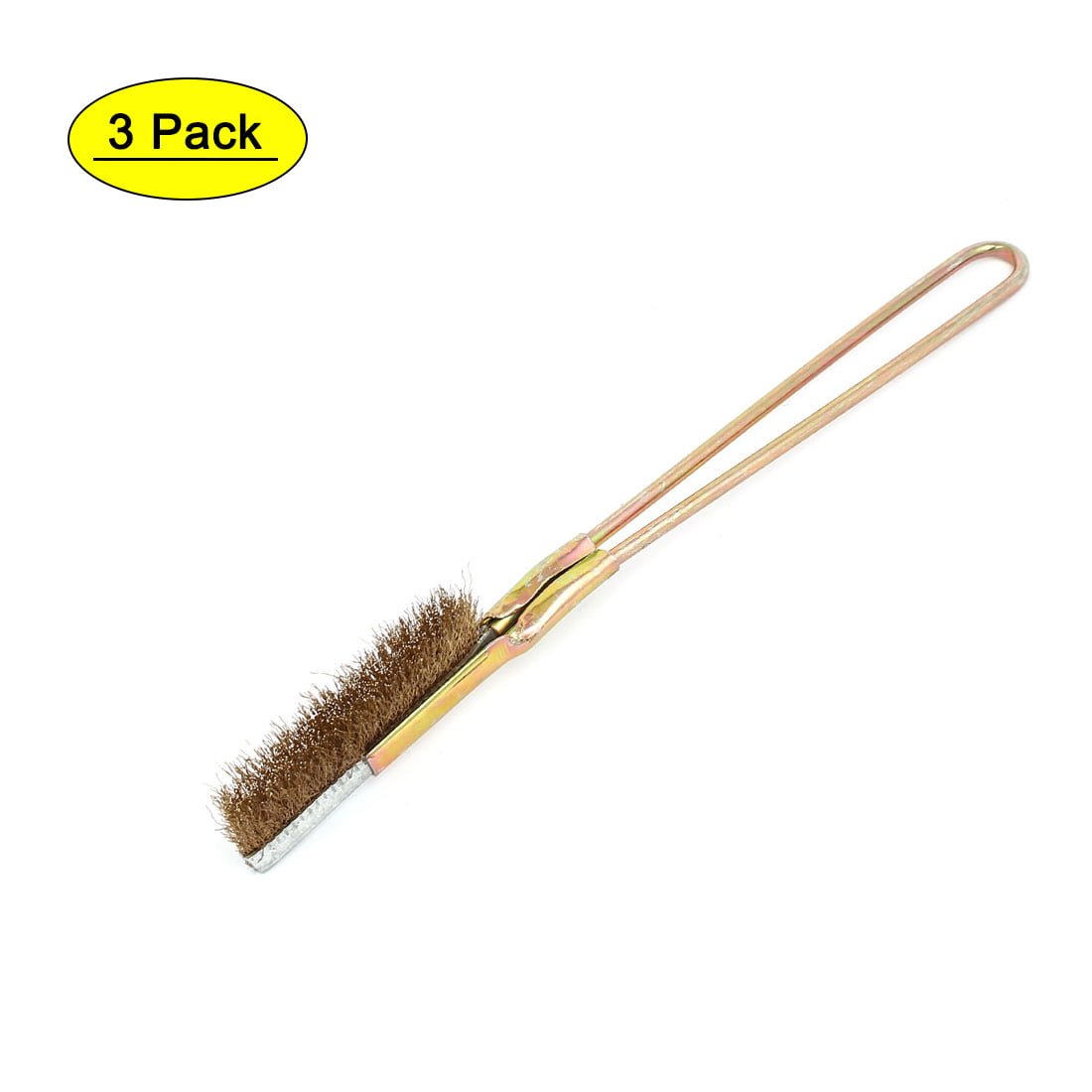 150mm Handle Length Straight Head Brass Wire Brushes 3pcs for
