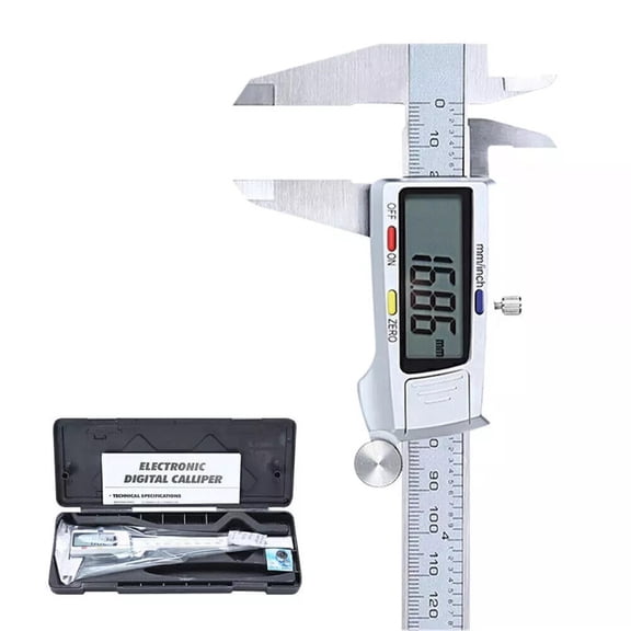 150mm LCD Digital Electronic Vernier Caliper Gauge Stainless Steel Micrometer Instant Accurate Readings