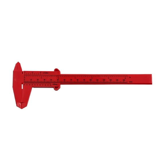 150mm Plastics Vernier Caliper with duals Inch/MM Scales for Precise School & Engineering Measurements
