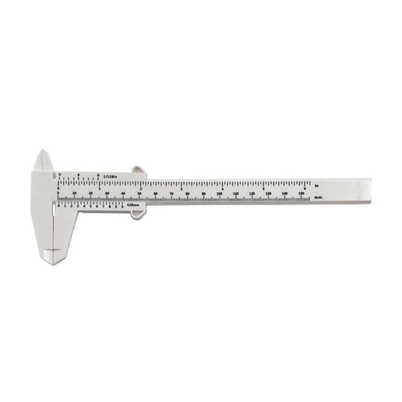 150mm Plastics Vernier Caliper with duals Inch/MM Scales for Precise School & Engineering Measurements
