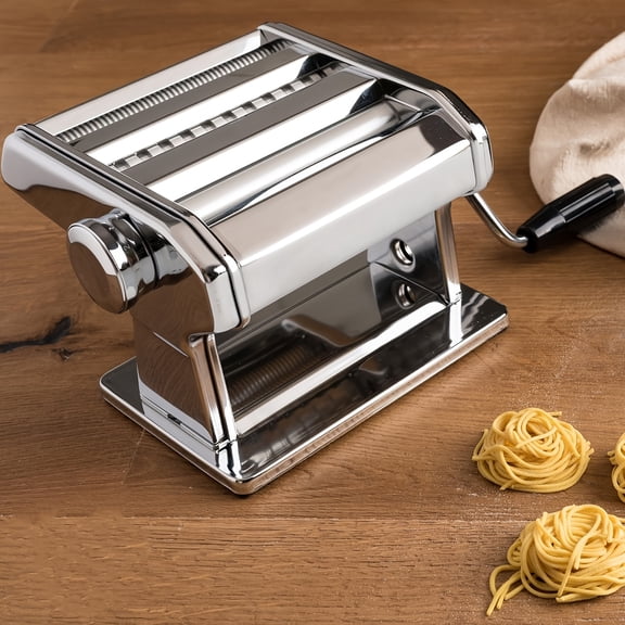 150mm Stainless Steel Manual Pasta Machine, Fresh Pasta Maker Roller for Spaghetti, Fettuccine, Lasagne, Durable Kitchen Gadget for Home Cooks & Pasta Lovers, Perfect Easter Gift for Foodies