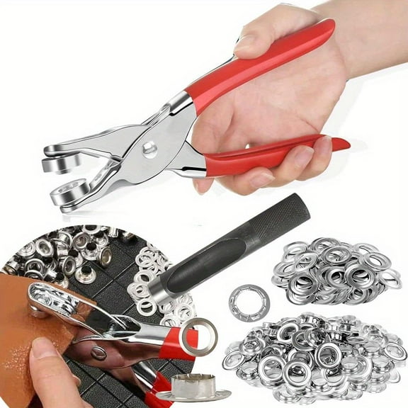 150pcs 1/2 Inch Grommet Tool Kit,faux Leather Hole Punch Pliers,grommet,eyelet Set With Faux Leather Hole Punch Pliers,for Leather,shoes,fabric,belt Flaring Tool Hardware Metal