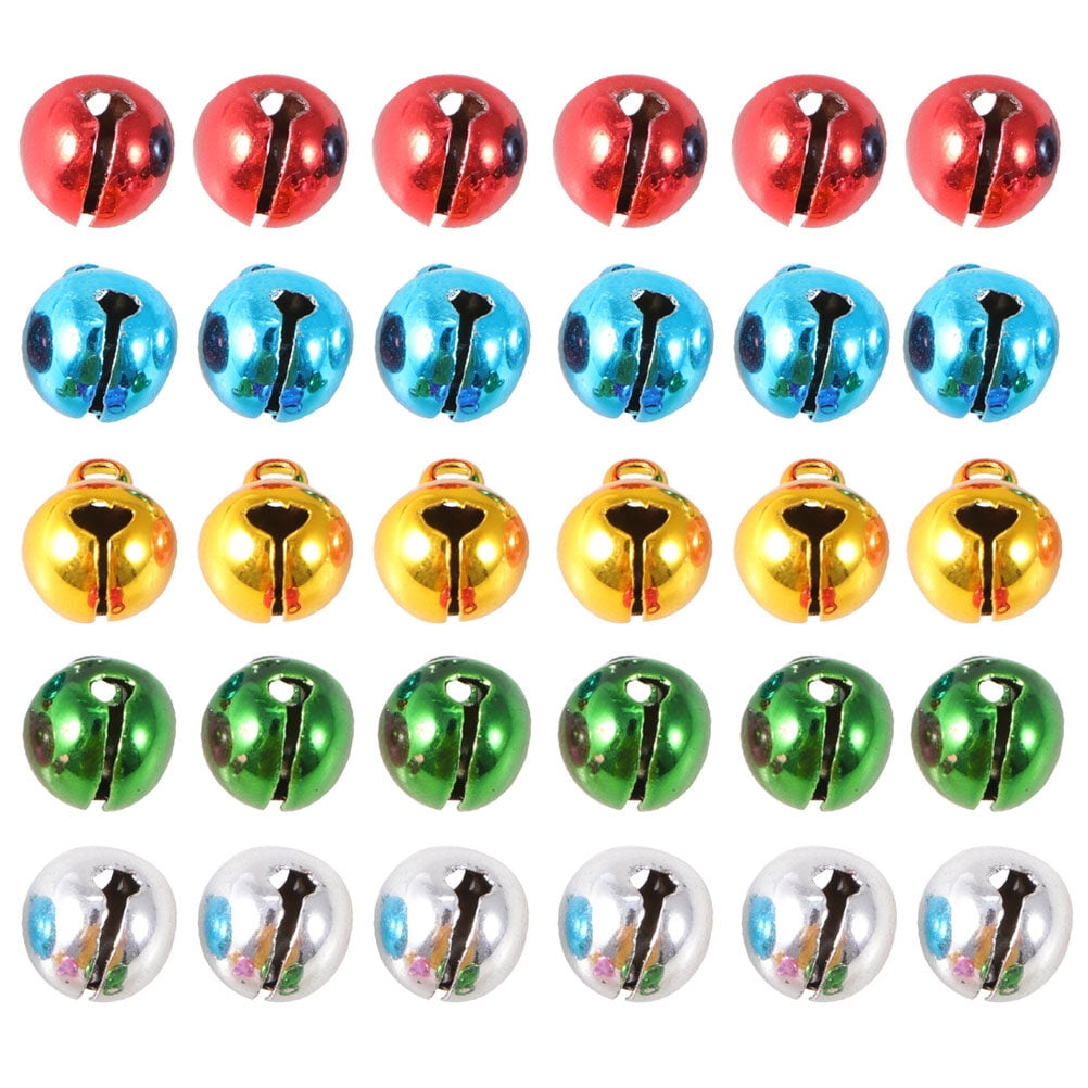 150pcs 10mm Small Christmas Brass Bells Electroplated Colorful Jingle Bell
