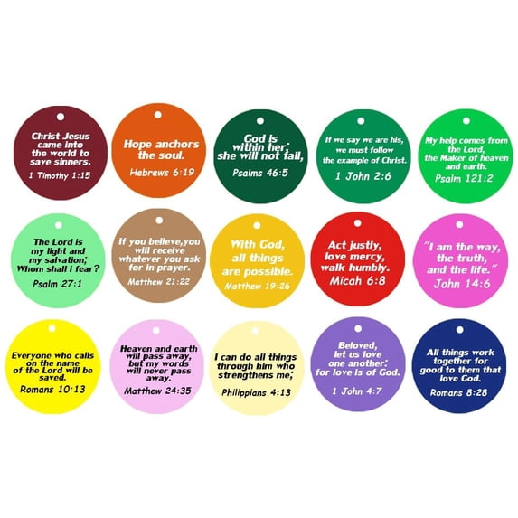 150pcs Bible Verse Tags 2 Inch Scripture Inspirational Gift Wrap Tags for Party Favors or Special Events