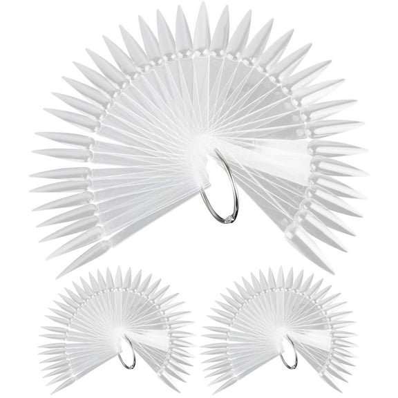 150pcs Clear Nail Swatches Sticks, FITDON Transparent Acrylic Nail Art Tips Practice Sticks