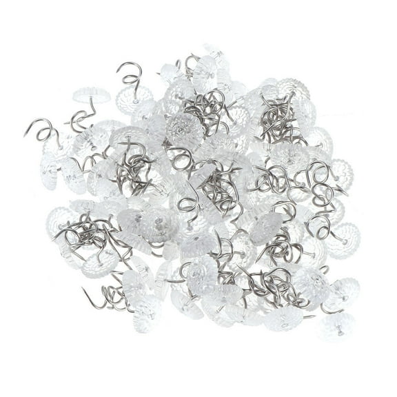 150pcs Spiral Push Pins for Dust Bedding Skirt Securement, Bed Skirt Fasteners and Accessories