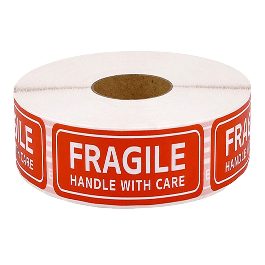 150pcs Fragile Label Stickers Handle with Care Shipping Moving Stickers (Red)