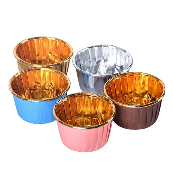 150pcs Heat-resistant Cake Paper Cups Curled Muffin Cup Kitchen Baking Cupcake Cup (Random Color)