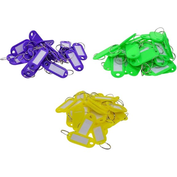 150pcs Key Tags Metal Rings ID Name Label Car Tags Keychain Key Identifiers