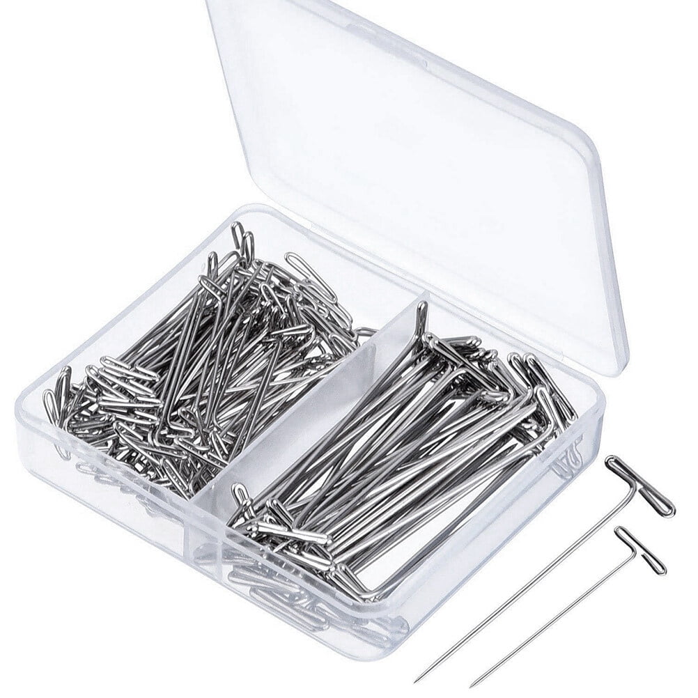 150pcs Metal T Shaped Pin Wig Fixation Pin Mannequin Head Wig Holder