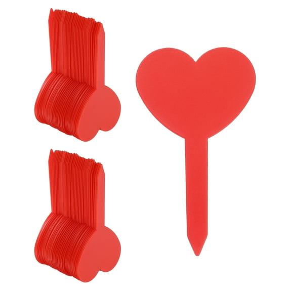 150pcs Plastic Plant Labels 3.26" x 1.97" Reusable Waterproof Garden Tags for Nursery, Red