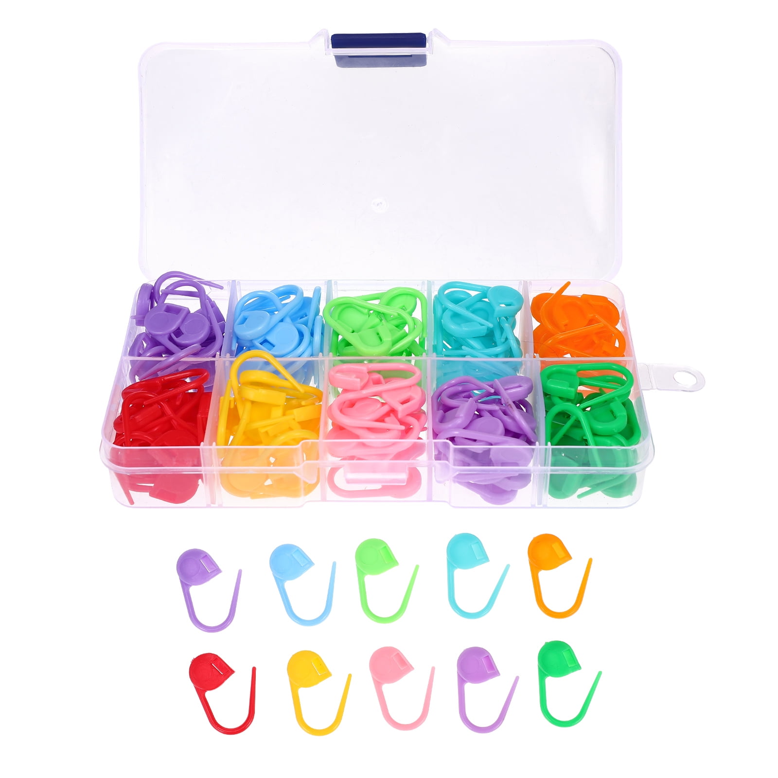 150pcs Plastic Stitch Markers Multi-functional Knitting Markers Crochet Clips, Size: 2.20