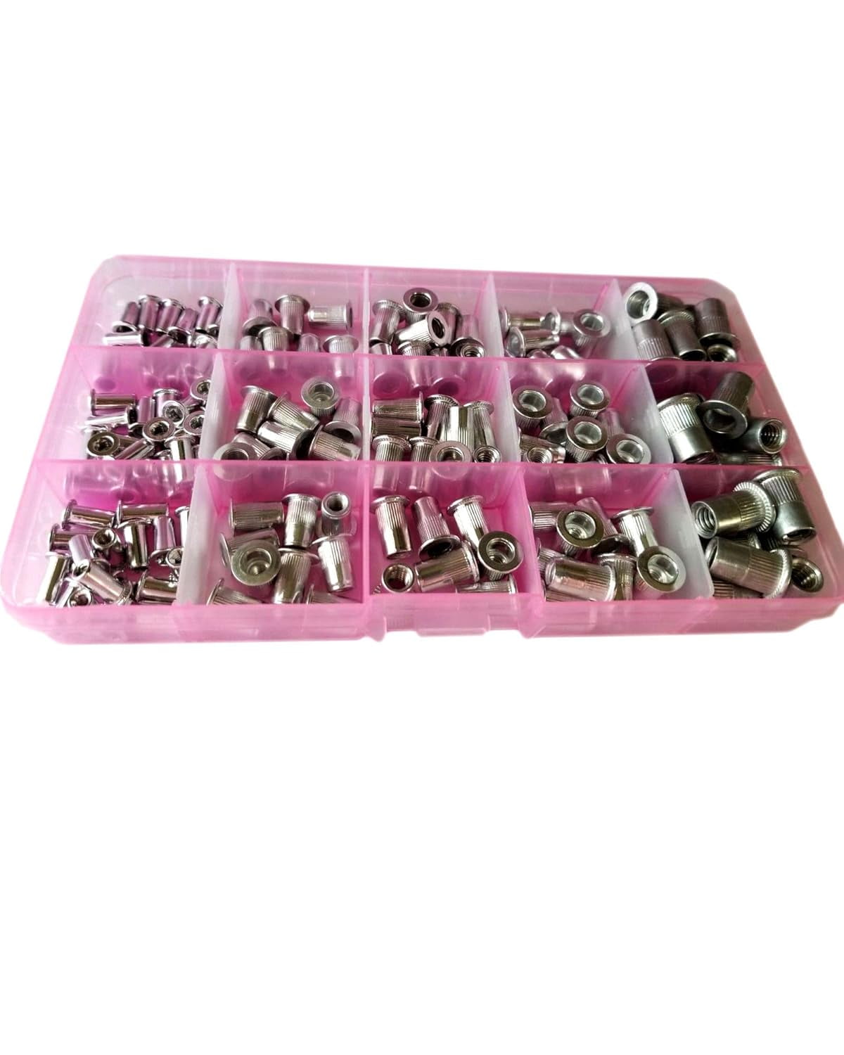 150pcs SAE Aluminum Nutsert Rivet Nut Aluminum Rivnut Nutsert Aluminum Rivet Nuts Aluminum Nutsert Threaded Rivet Nut Threaded Insert Nutserts Aluminum Rivet Nut Kit Aluminum SAE Rivet Nut Assortment