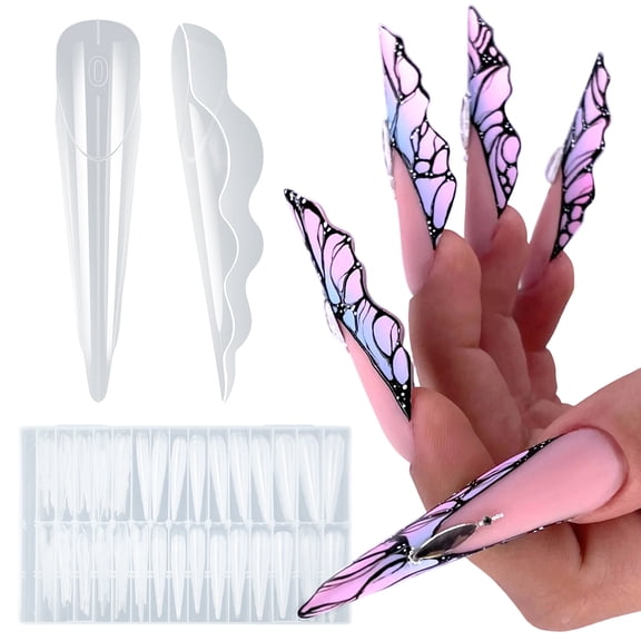150pcs/Set Butterfly Nails Molds Nails Templates Compactly Packaging for Storage and Efficient Distribution