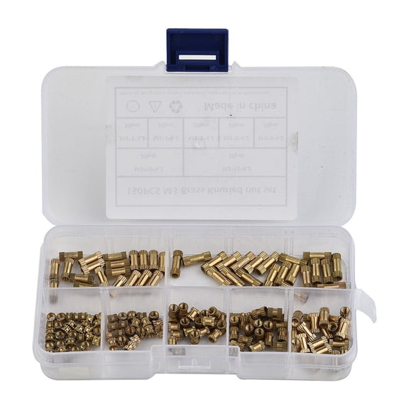 150pcs/Set For M3 Brass Threaded Heat Insert Plastic 3D Printing Metal Nut Supplies