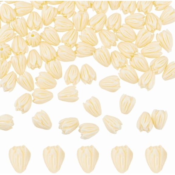 150pcs Shell Pikake Flower Beads Bisque 8.5x6.5mm Hole: 1.2mm