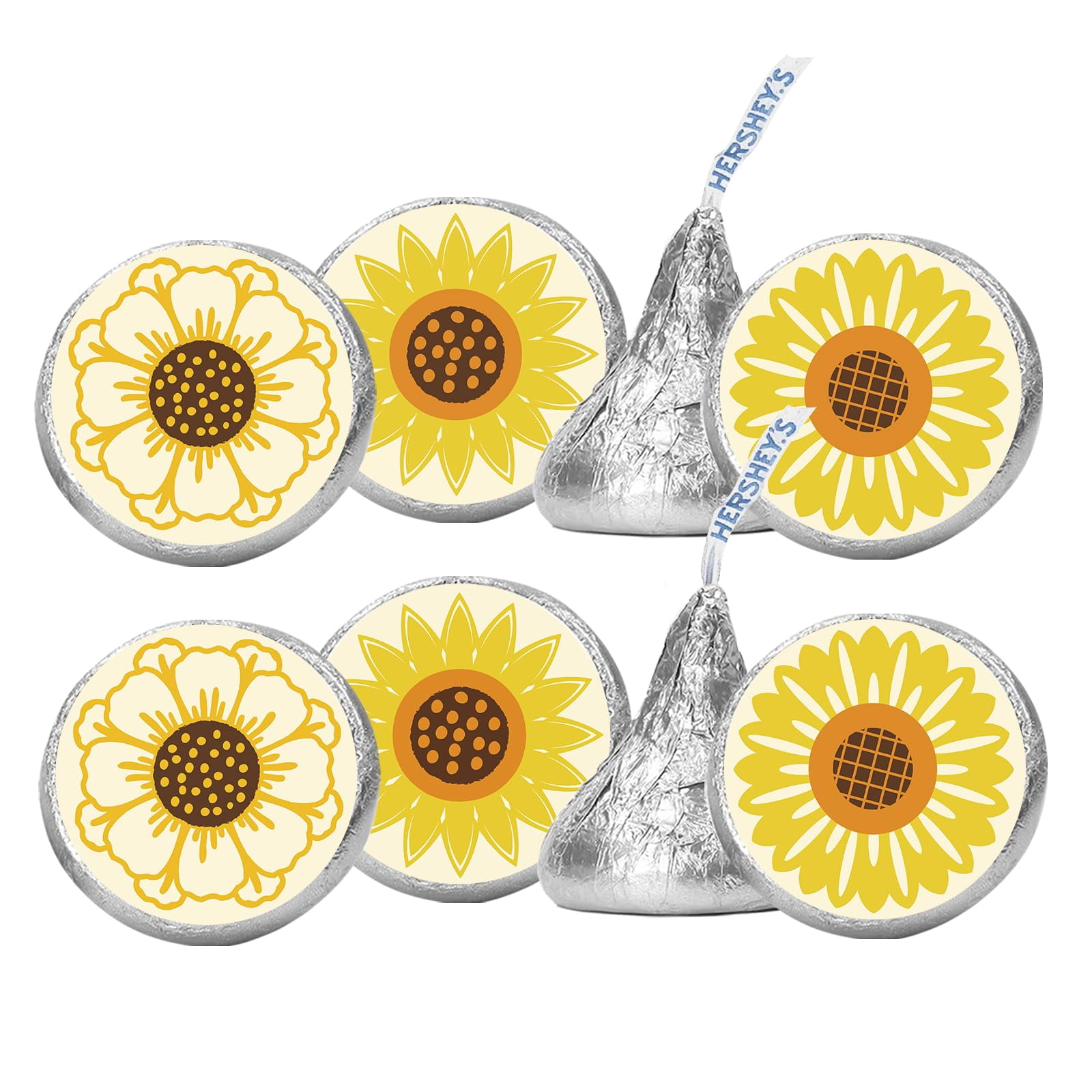 Sunflower Sticker Label 150pcs Sunflower Favor Stickers OIF8 - Sun Flowers Label Stickers Round ...
