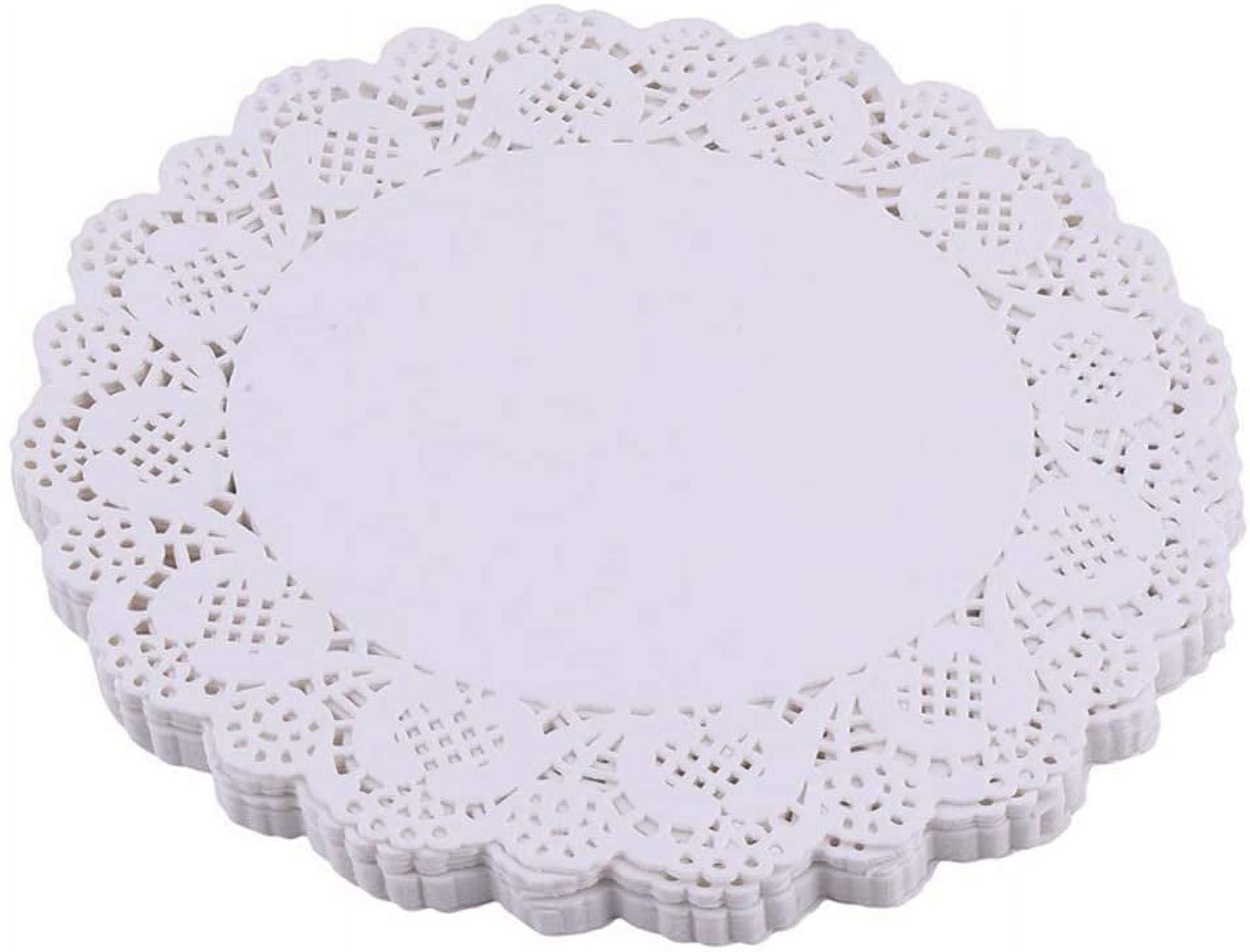 150pcs White Lace Paper Doilies - 10 inch Round Paper Doilies - Disposable Paper Placemats - for Wedding, Birthday, Cakes, Desserts, Tableware Food Decoration, Pack of 150