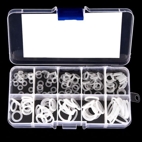 150pcs White Silicone O Ring Seals Kit High Temperature Resistant O Rings