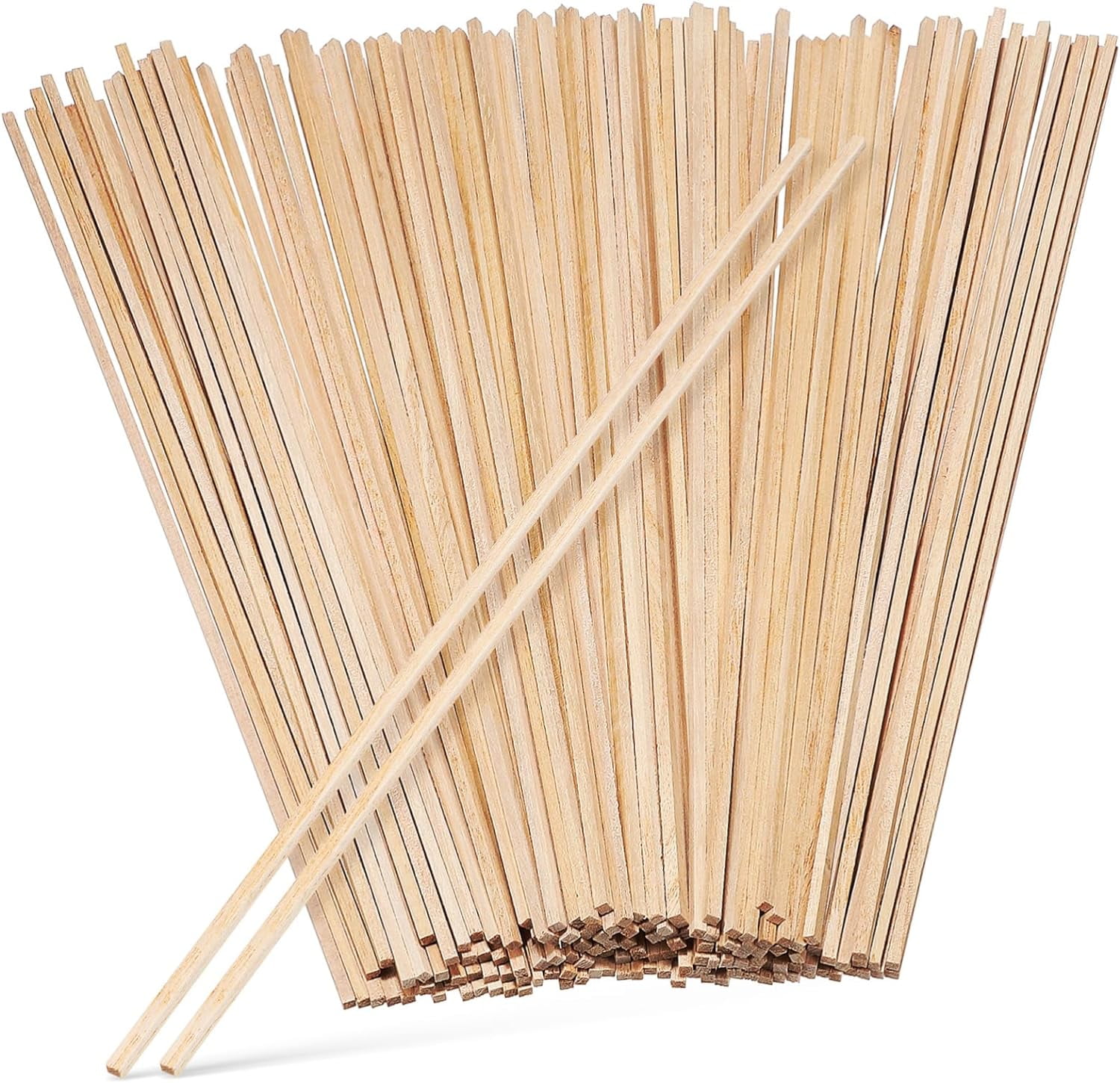 150pcs Wooden Dowels for Crafts Wood Squares for Crafts Dowel Rods for