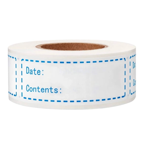 150pcs/roll Kitchen Stickers Refrigerator Freezer Food Storage Date Content Labels for Container Bag Jar Packing
