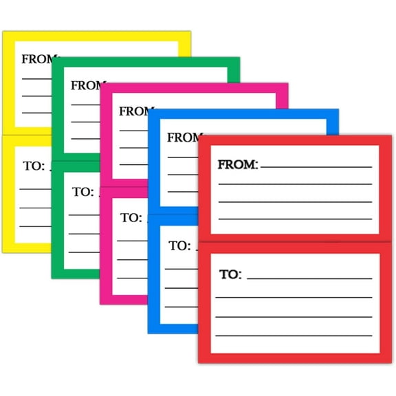 150pcs to from Return Address Mailing Labels,4.5x3.5 Inch Postage Guaranteed Stickers Handwriting to/from Gift Tags