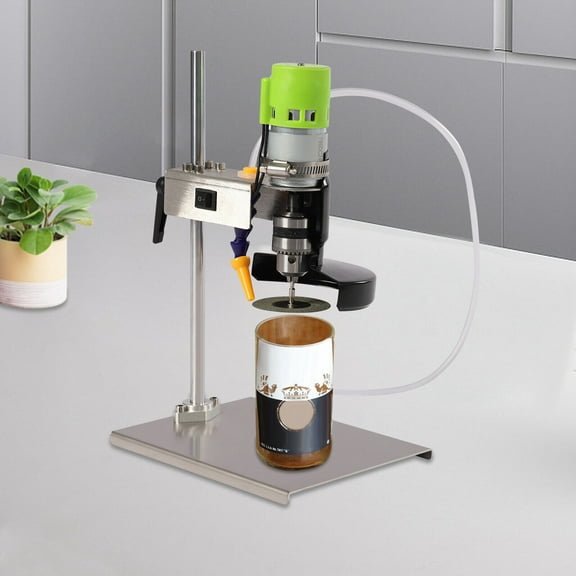 150w 110-240V Electric Glass Bottle Cutter Glassware Cutting Machine 6000rpm with Saw Blades, Water Pipe,Chuck Key, Hole Opener,Grinding Head for DIY Flower Pots, Pen Containers, Decorations