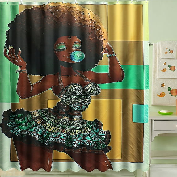 150x180cm Colorful Flower Peacock Waterproof Shower Curtain