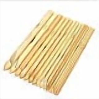 150x2~12mm Bamboo Crochet Hooks Light Khaki