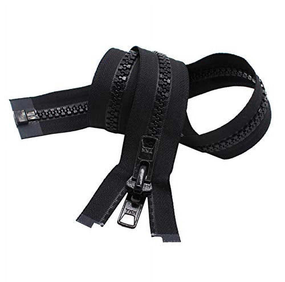 151"ÃƒÂƒÃ†Â’ÃƒÂ‚Ã‚Â¢ÃƒÂƒÃ‚Â¢ÃƒÂ‚Ã¢Â€ÂšÃƒÂ‚Ã‚Â¬ÃƒÂƒÃ‚Â¢ÃƒÂ‚Ã¢Â‚Â¬ÃƒÂ‚Ã…Â“200" Vislon Zipper ~ YKK #10 Reversible Molded with 2 Heads (1 Zipper/Pack) (198, Black)
