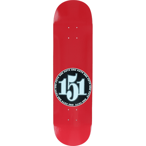 151 Team Numbers Skateboard Deck 7.5 Red