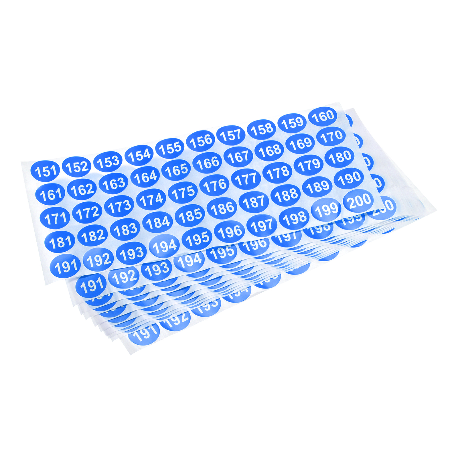 151 to 200 Number Stickers Number Label Self Adhesive Marked Sticker