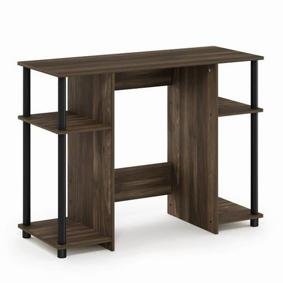 15112 JAYA Compact Computer Study Desk, Columbia Walnut & Black