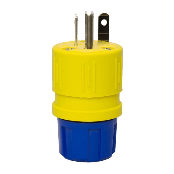 1512-PG Plug, Perma-Grip, 5-20, 2 Pole/3 Wire Straight Blade, 20 Amp, 125V