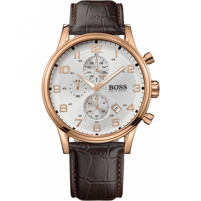 1512631 44mm Stainless Steel Case Black Leather Mineral Men